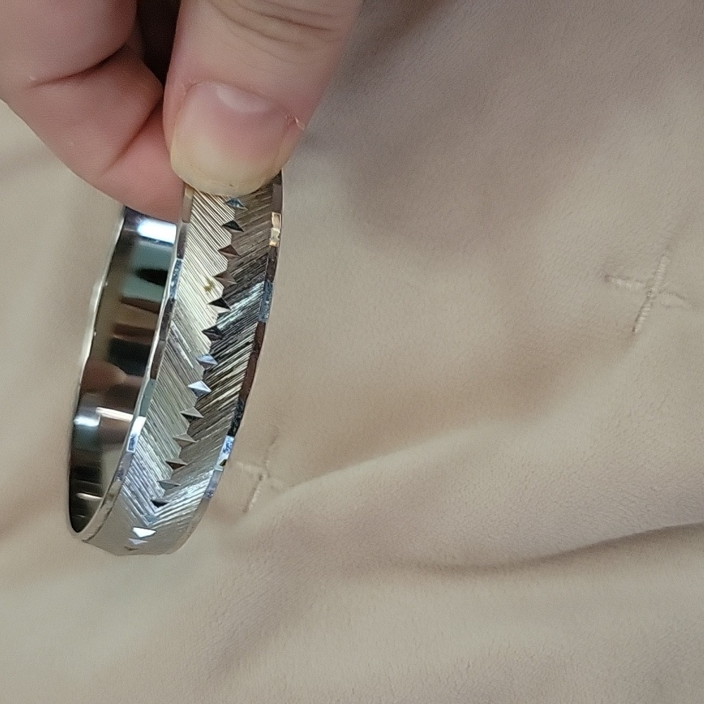Monet silver tone bangle